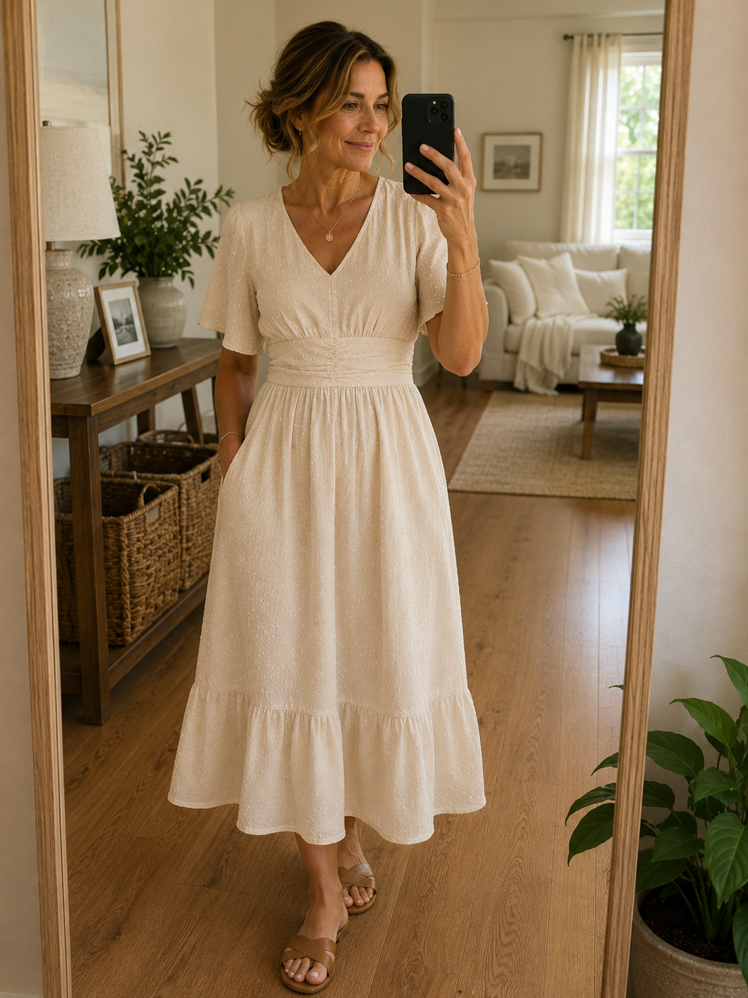 Elina | V-Neck Midi dress