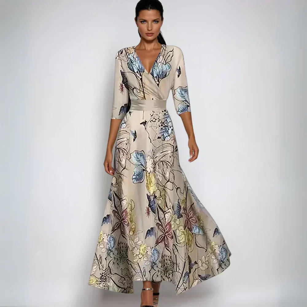 Maelle | Light Floral Midi Dress