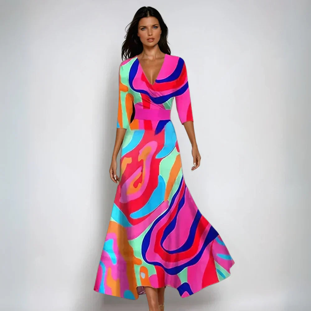 Maelle | Light Floral Midi Dress