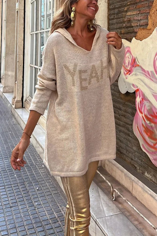 Elaris Pattern Knit Hoodie