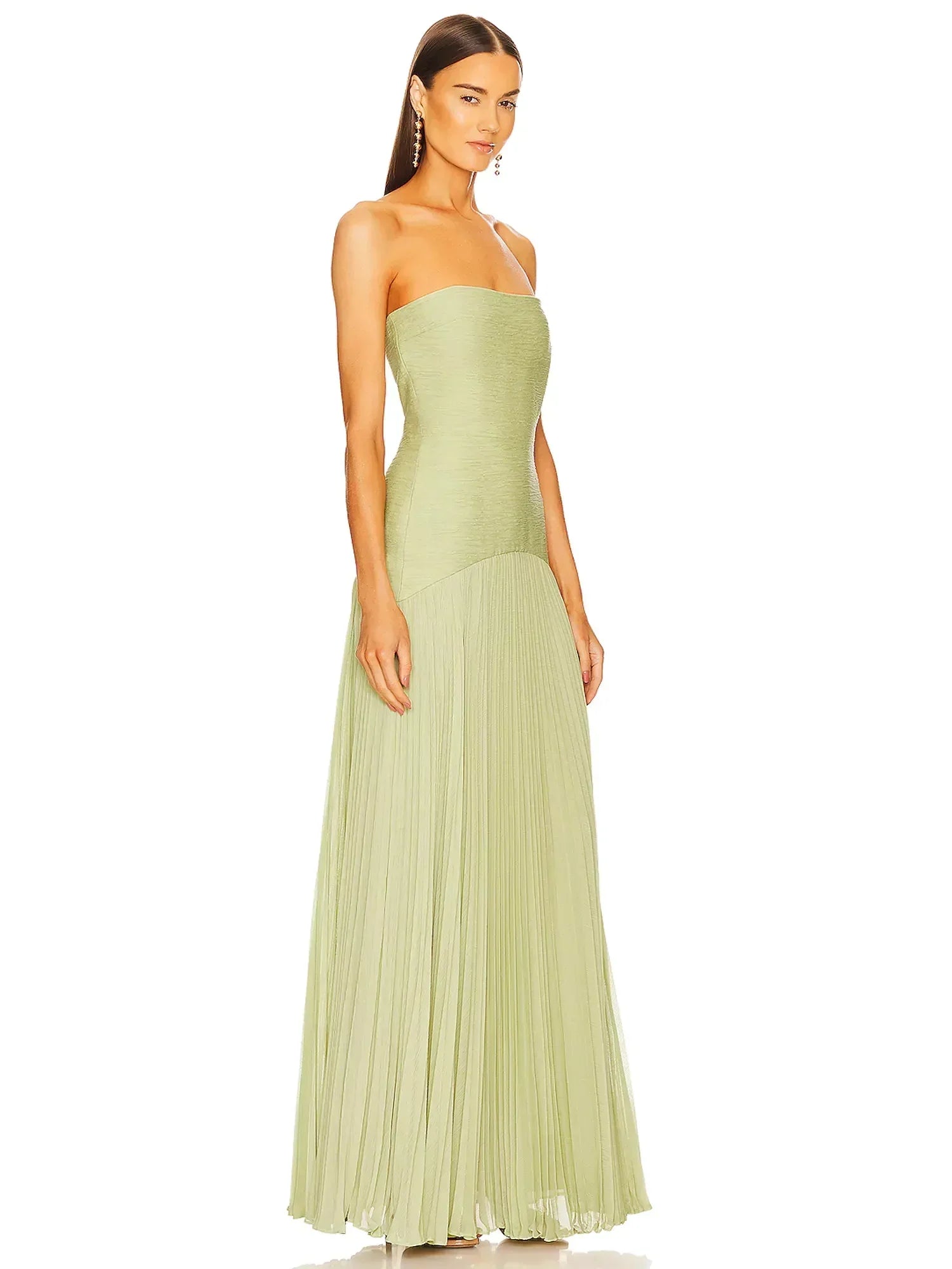 Valencia | Pleated Strapless Maxi Dress