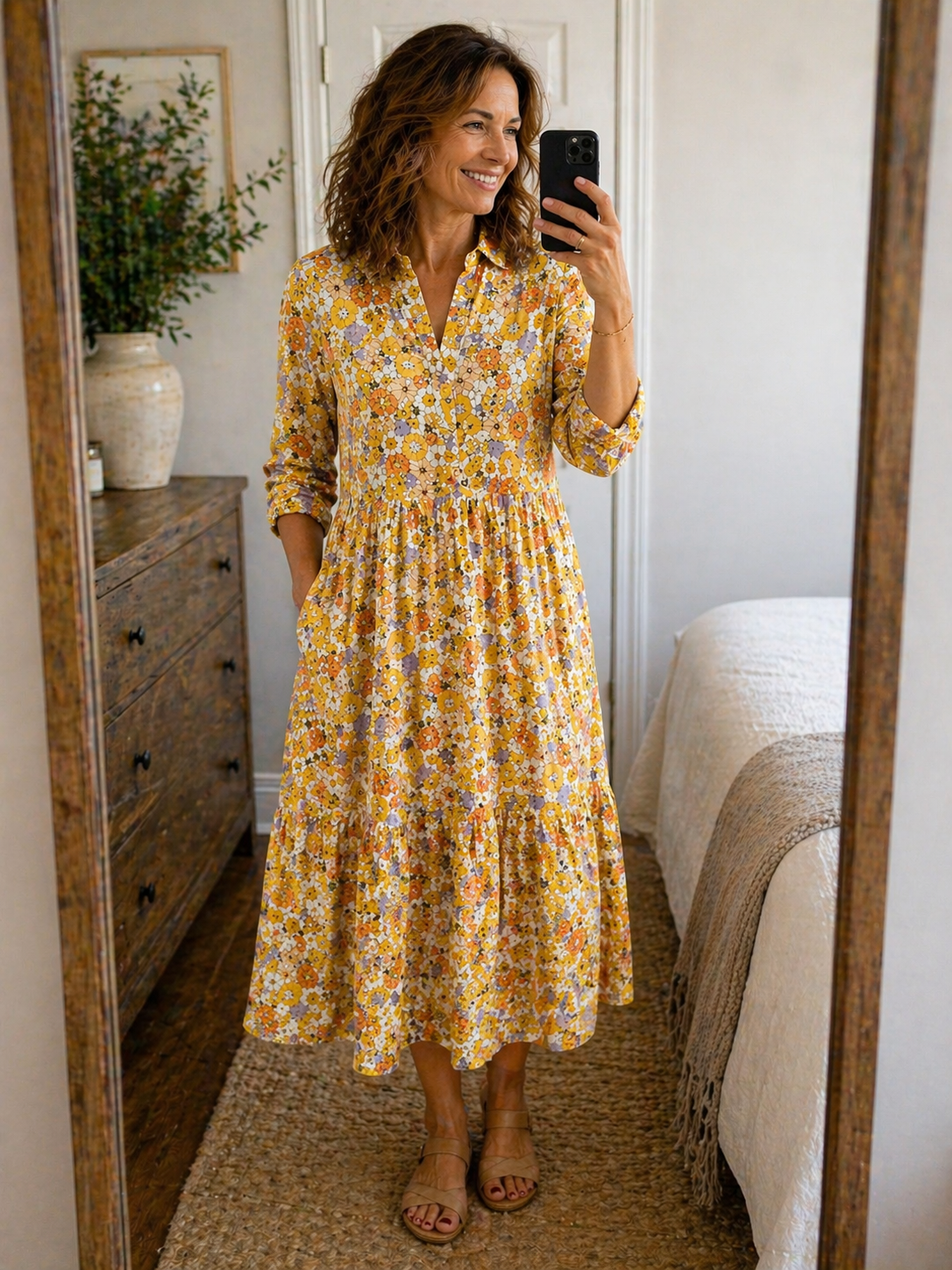 Elowen | Floral Collared Dress