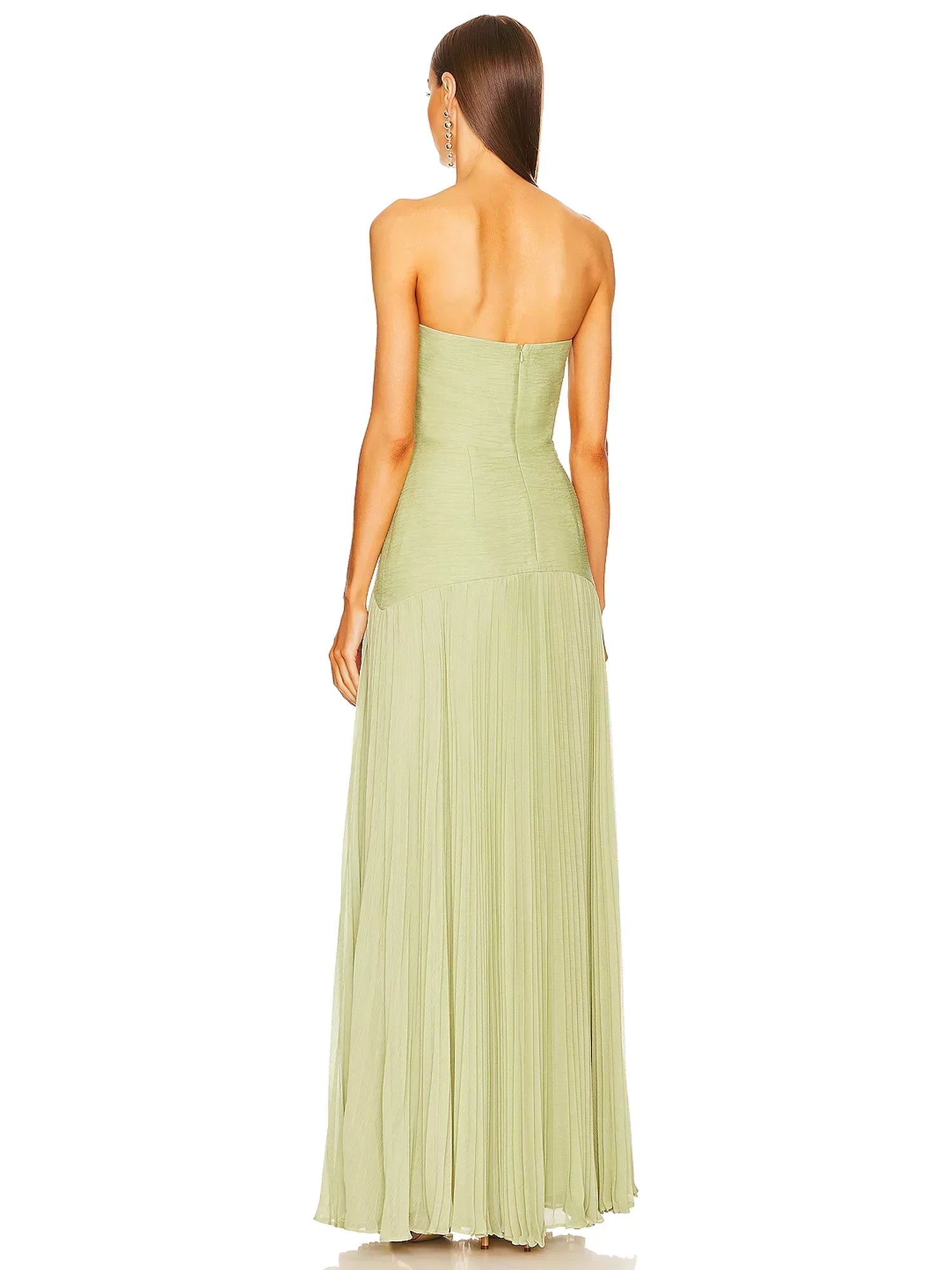 Valencia | Pleated Strapless Maxi Dress