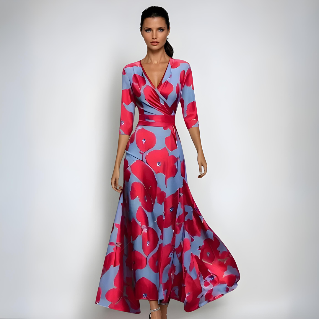 Maelle | Light Floral Midi Dress