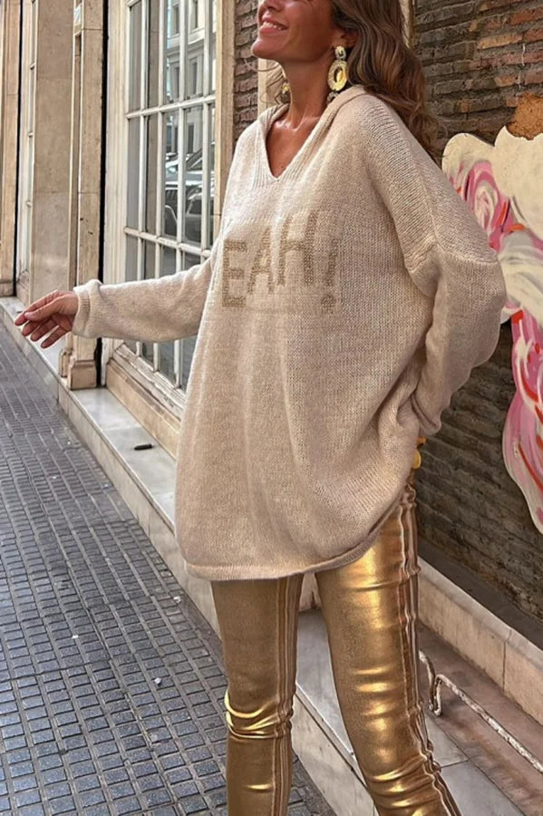 Elaris Pattern Knit Hoodie