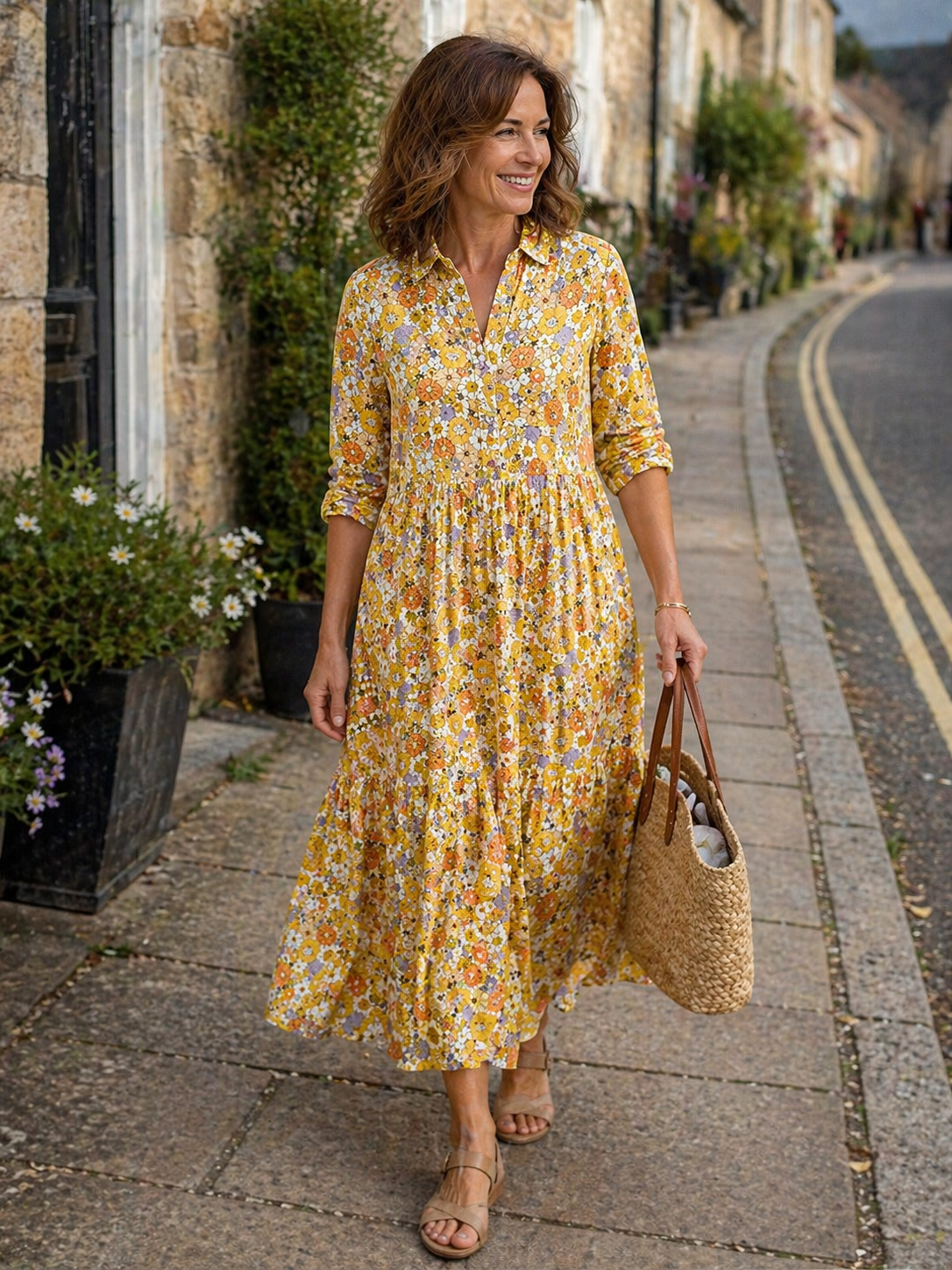 Elowen | Floral Collared Dress