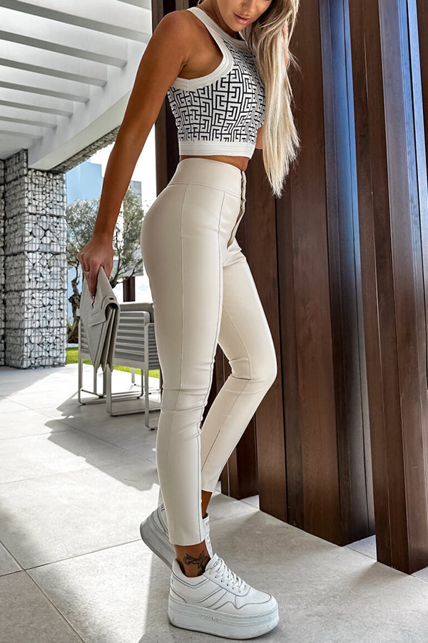 Charlotte High Waist Leather Pants