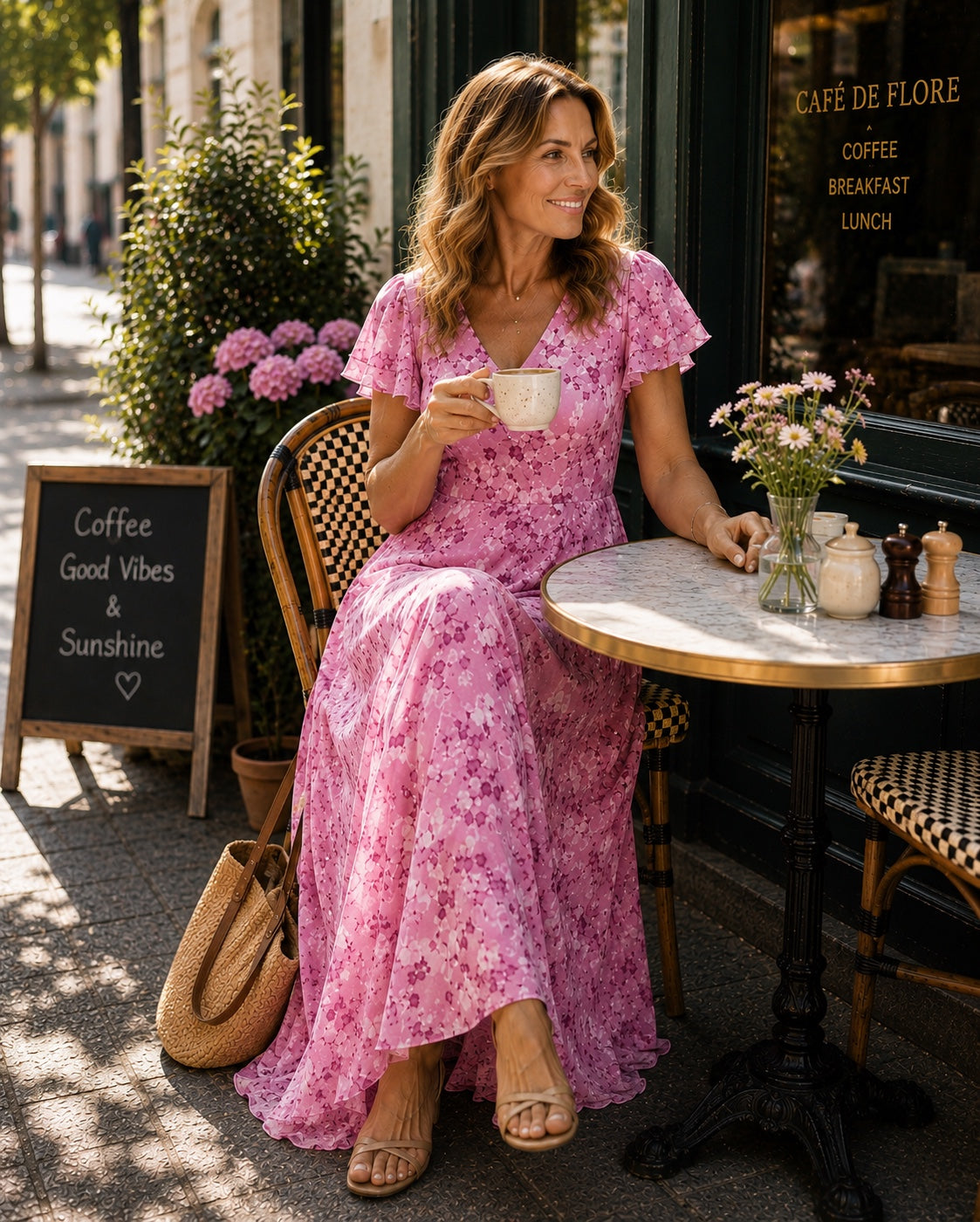 Marielle | Floral V-Neck Maxi Dress