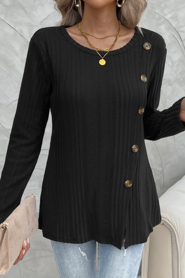 Velora Split Detail Top