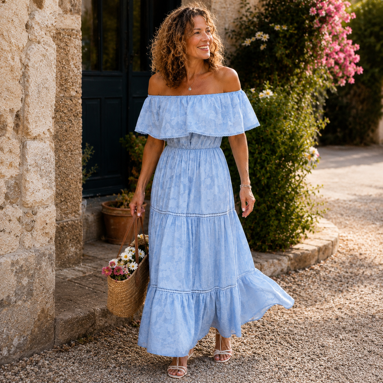 Seraphina | Off-Shoulder Layered Maxi Dress