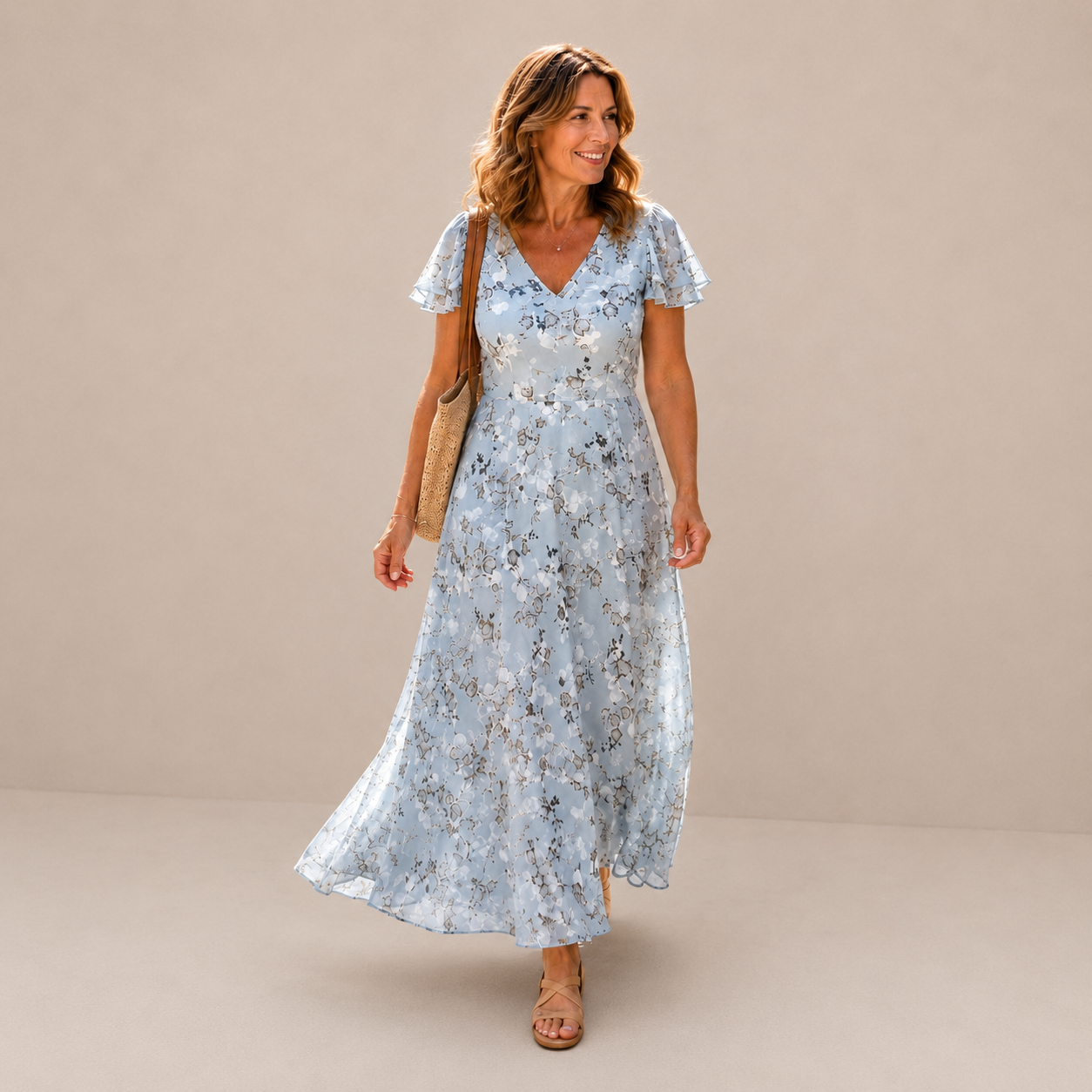 Marielle | Floral V-Neck Maxi Dress