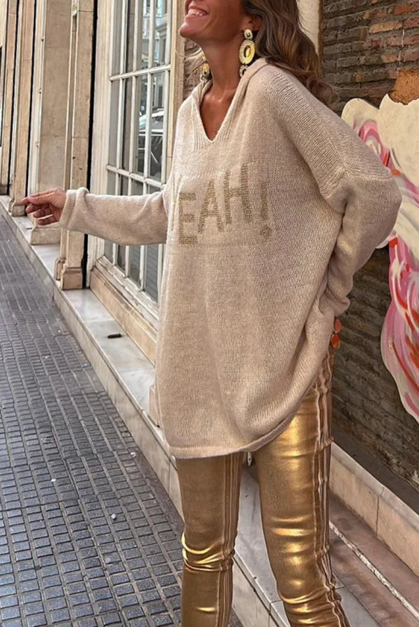Elaris Pattern Knit Hoodie