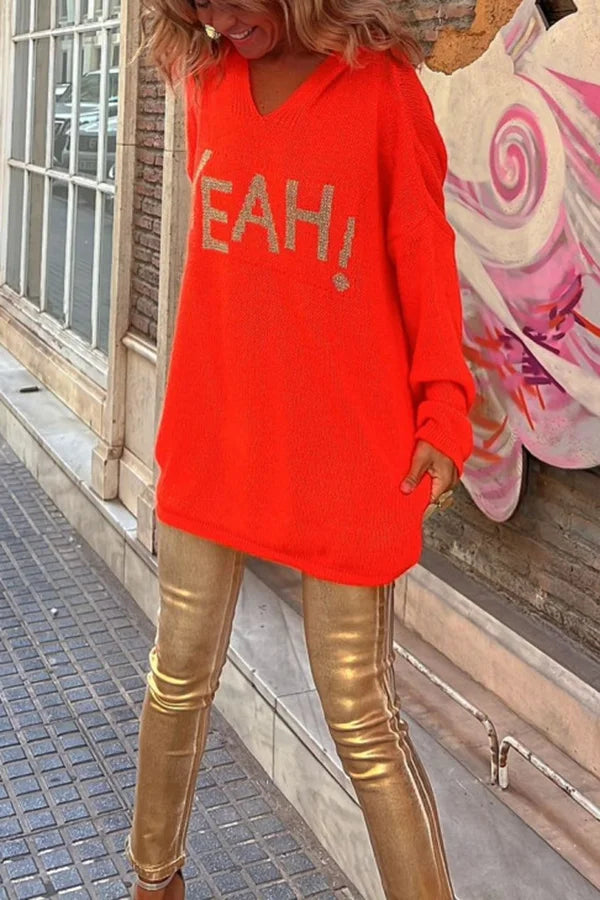Elaris Pattern Knit Hoodie
