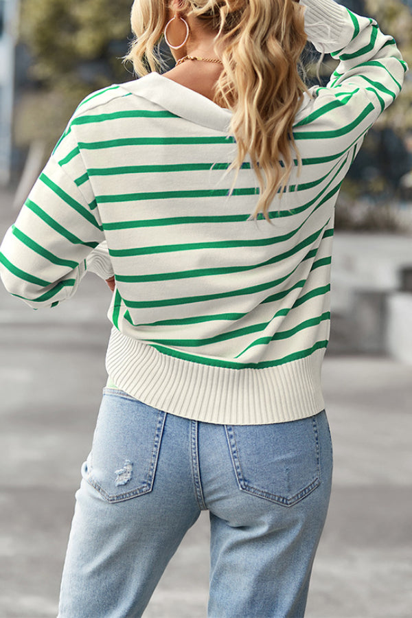 Velora Chic Stripe Sweater
