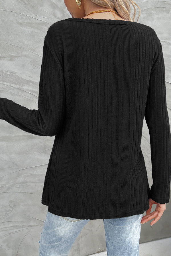 Velora Split Detail Top