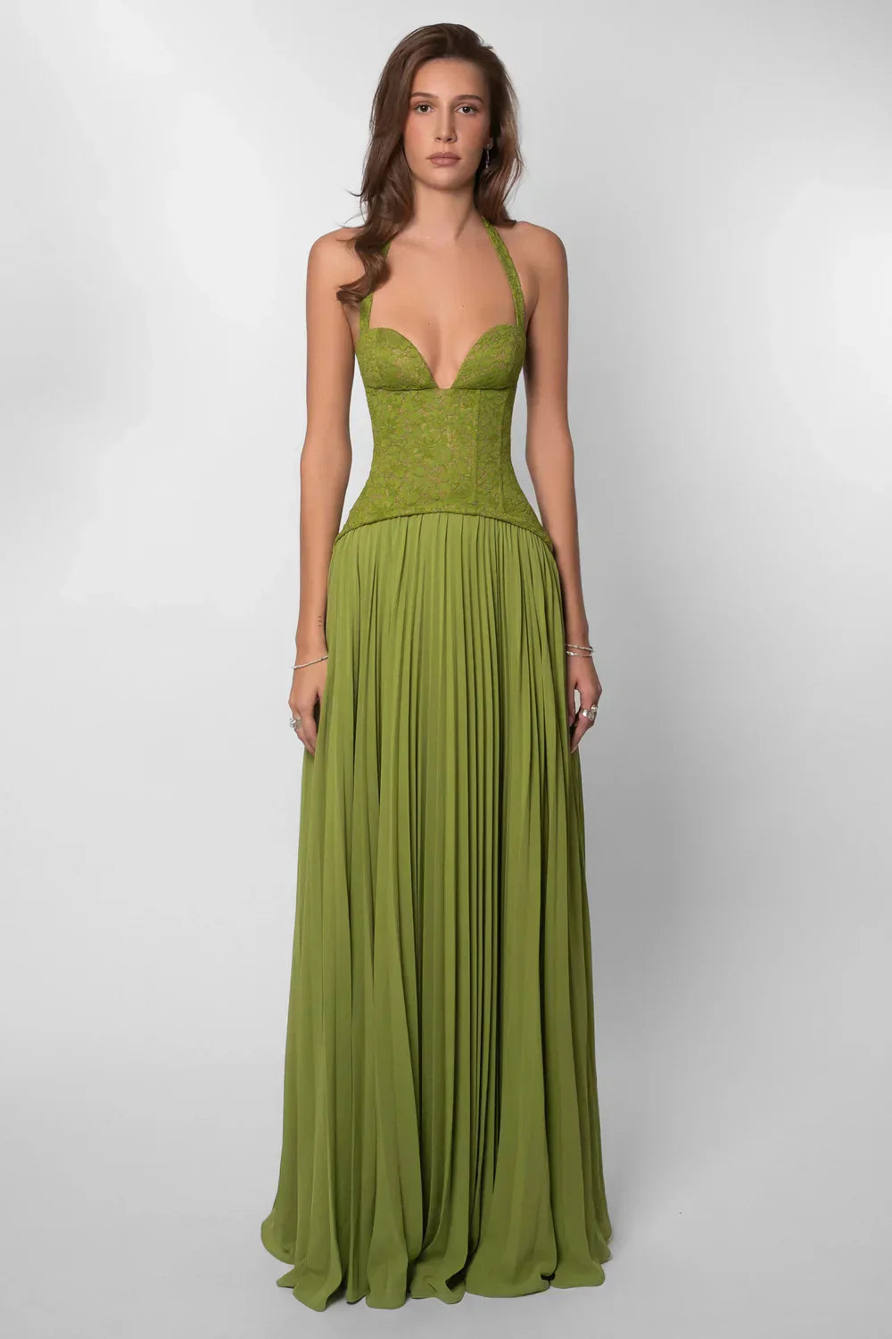 Paige | Pleated Halter Maxi Dress