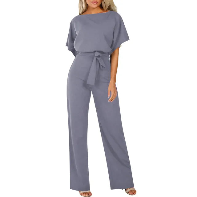 Tavira | Belted Wide Leg Jumpsuit