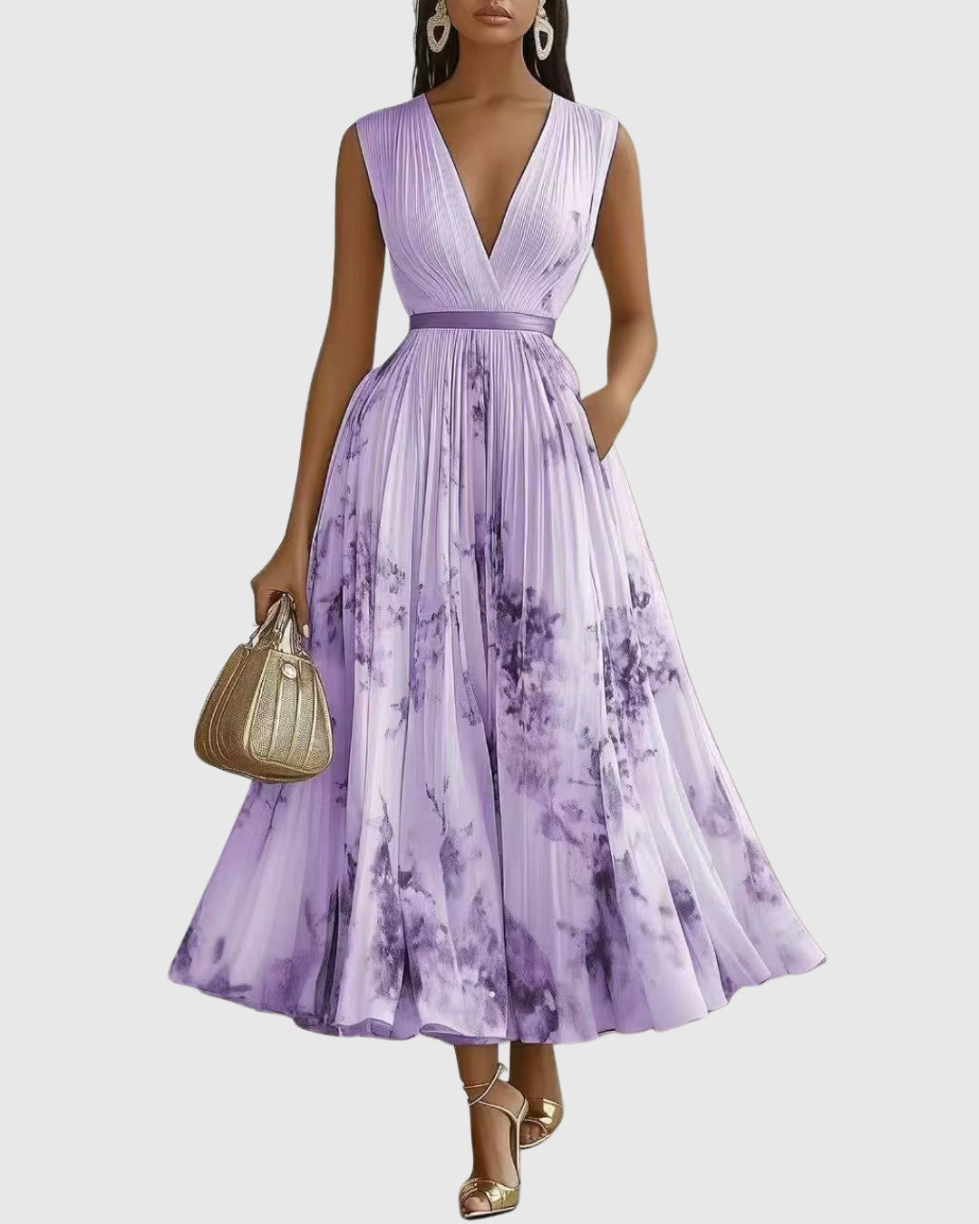 Norvée | V-Neck Midi Dress