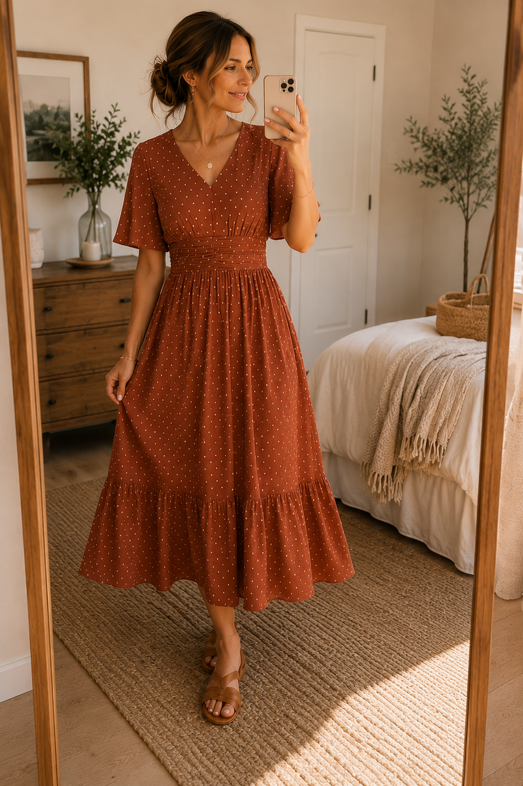 ALESSIA | ABITO MIDI CON SCOLLO A V