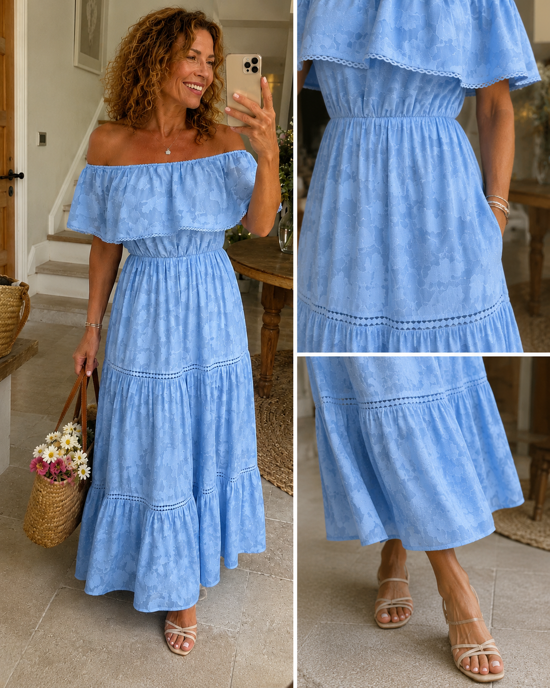 Seraphina | Off-Shoulder Layered Maxi Dress