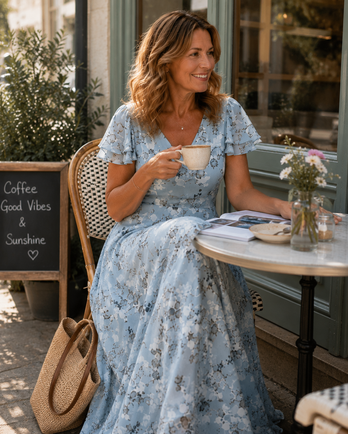 Marielle | Floral V-Neck Maxi Dress