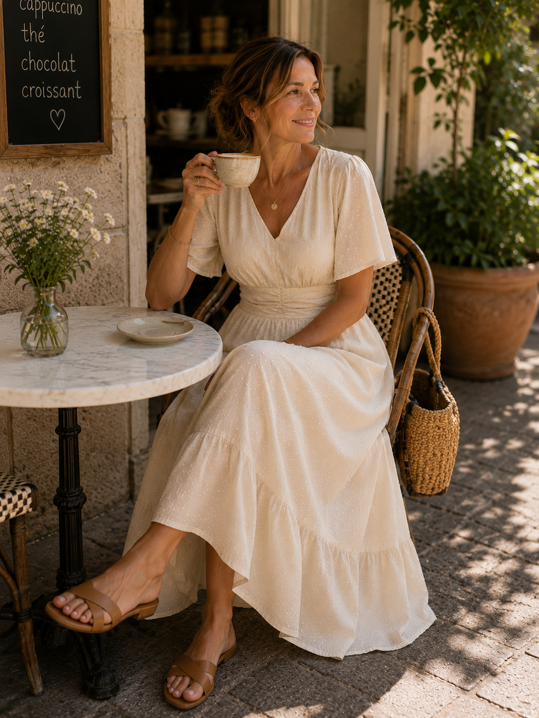 Elina | V-Neck Midi dress