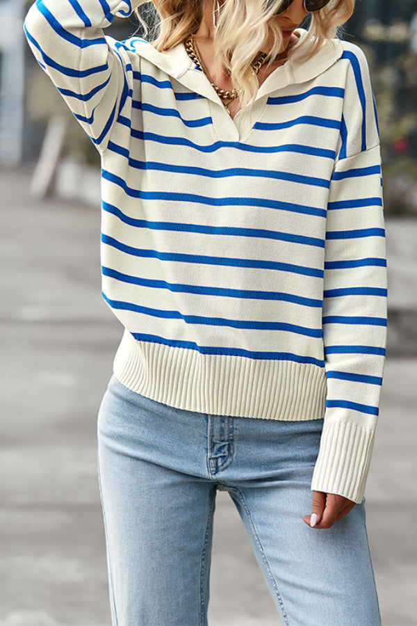 Velora Chic Stripe Sweater