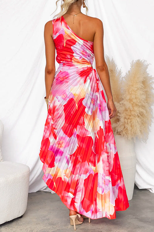Clara | Elegant One-Shoulder Floral Dress