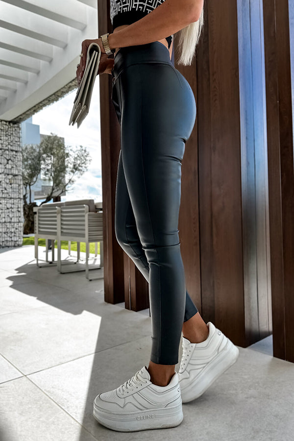 Charlotte High Waist Leather Pants