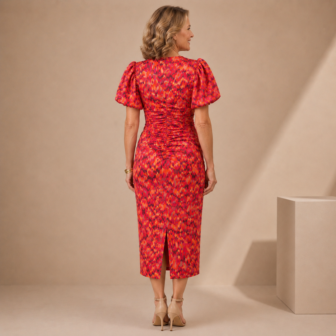 Tora | Abito Midi Floreale Elegante
