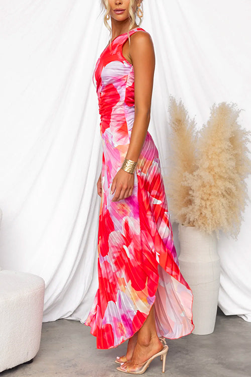 Clara | Elegant One-Shoulder Floral Dress