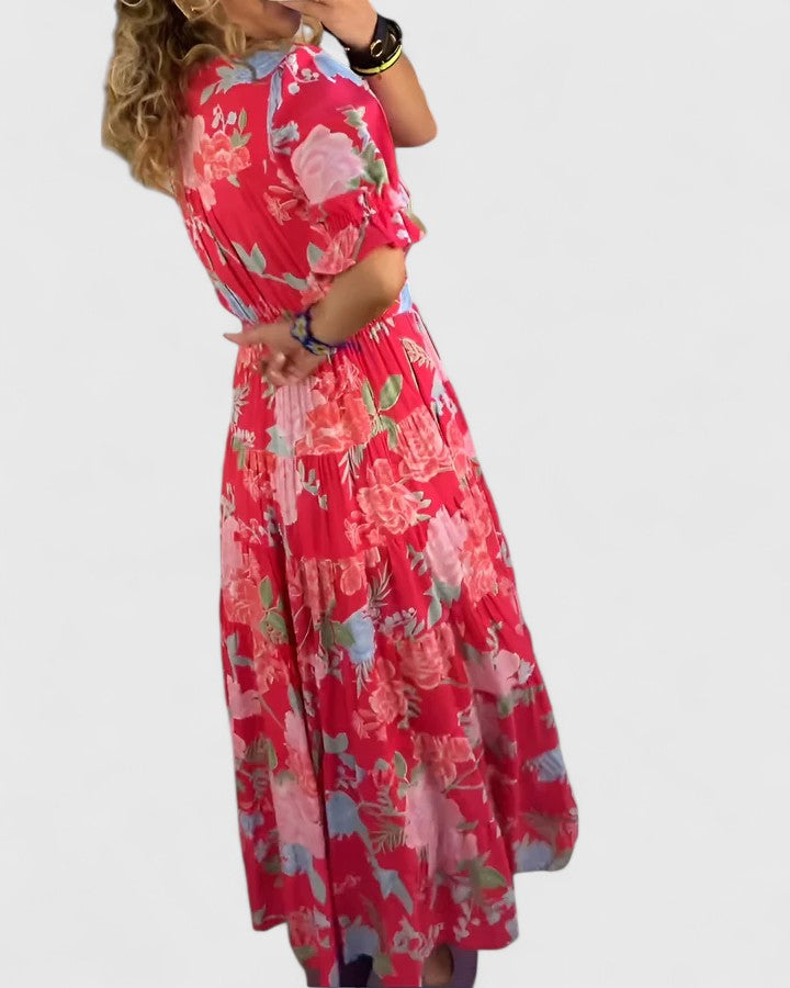 Miriam | Abito Floreale con Scollo a V