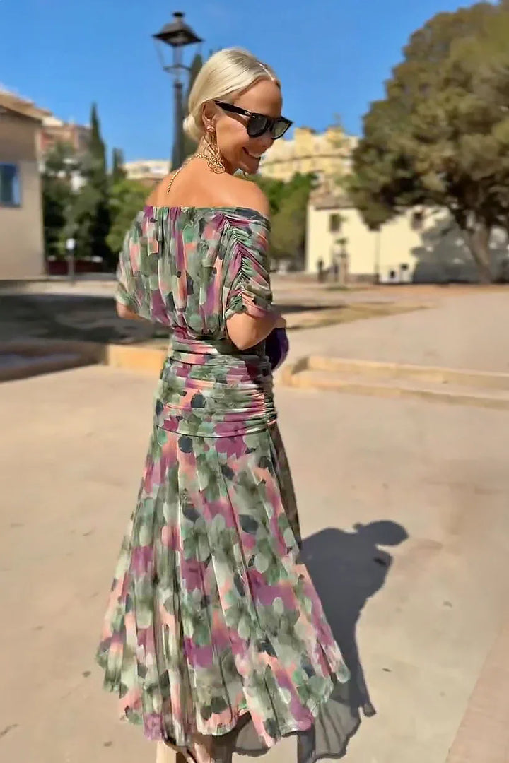 Luisa | Elegante Abito Lungo da Cerimonia con Scollo a V