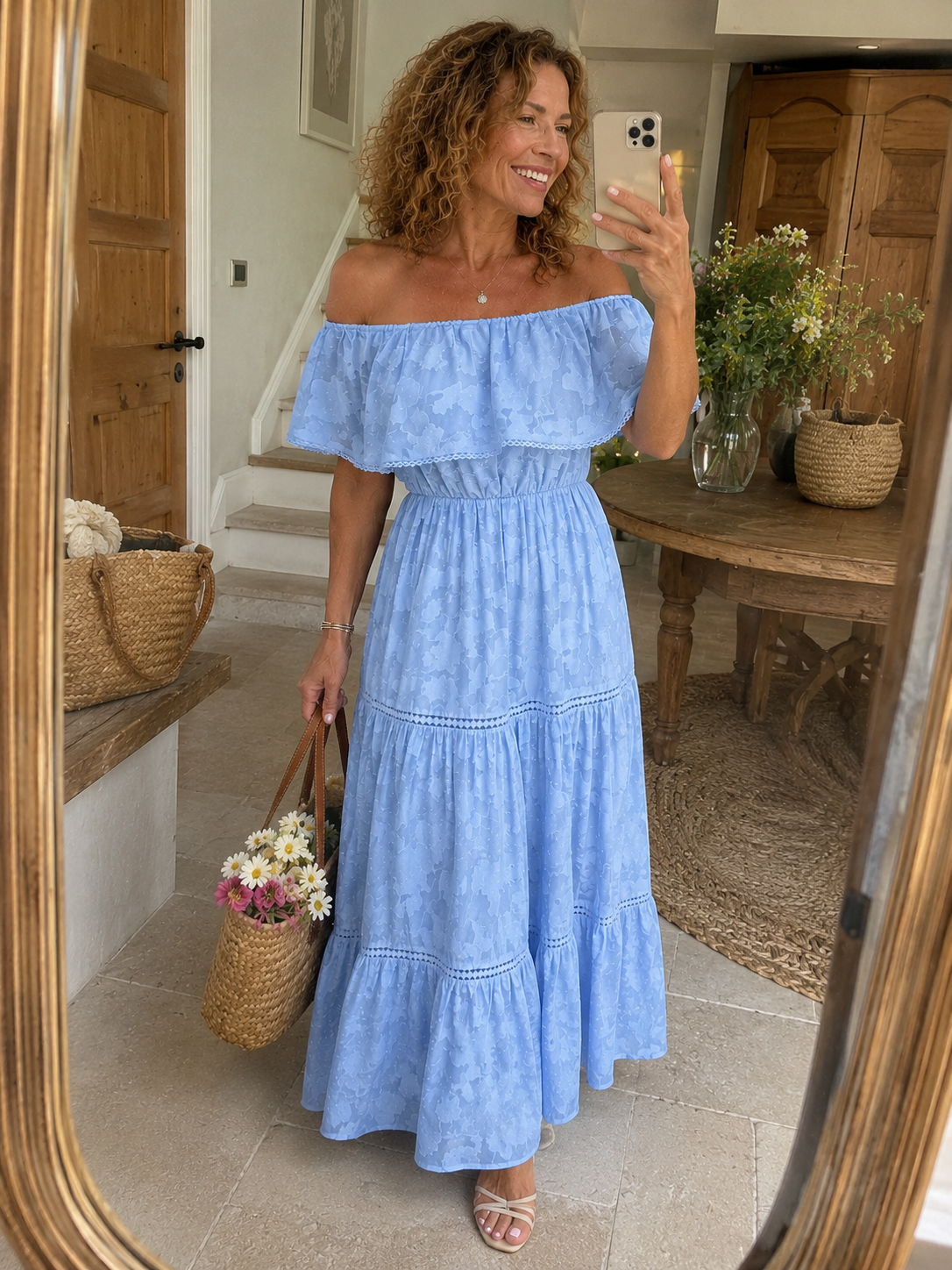 Seraphina | Off-Shoulder Layered Maxi Dress