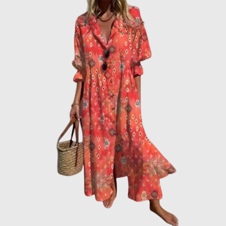 Zariah | Abito Lungo Elegante in Stile Boho