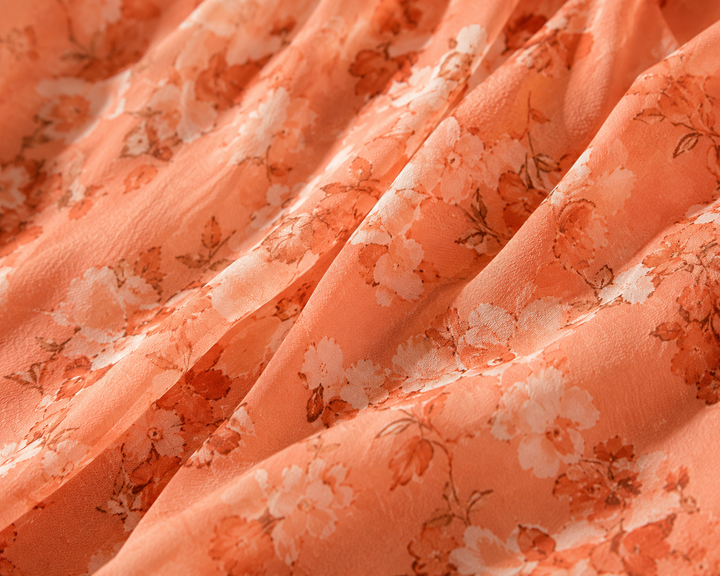MARIELLE | ABITO MAXI FLOREALE CON SCOLLO A V