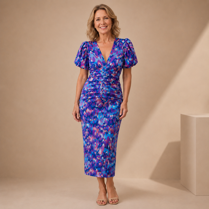 Tora | Abito Midi Floreale Elegante