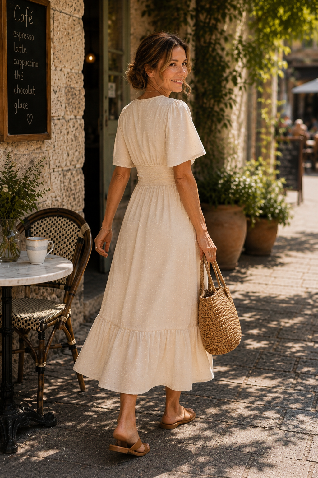 ALESSIA | ABITO MIDI CON SCOLLO A V