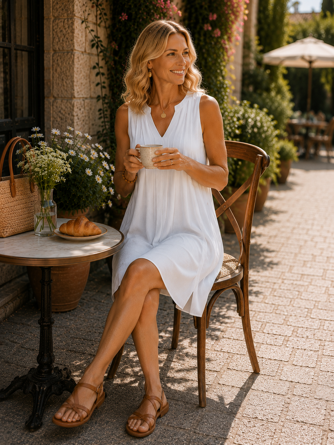 Calira | Effortless Midi V-Neck Dress