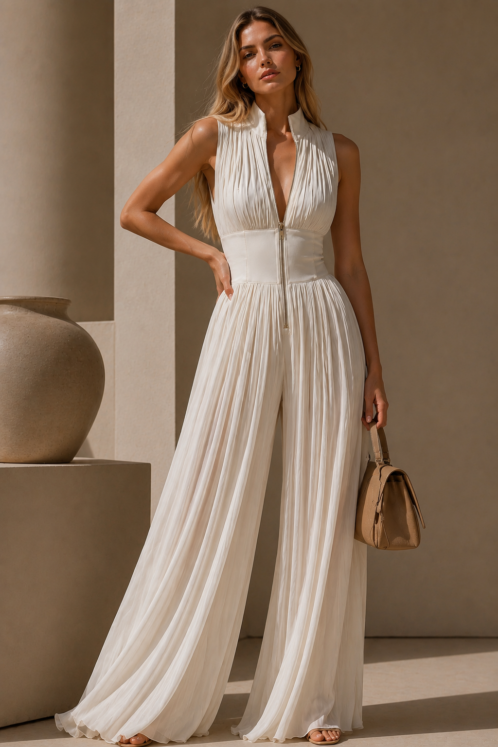Aurora | Tuta Plissé Elegante