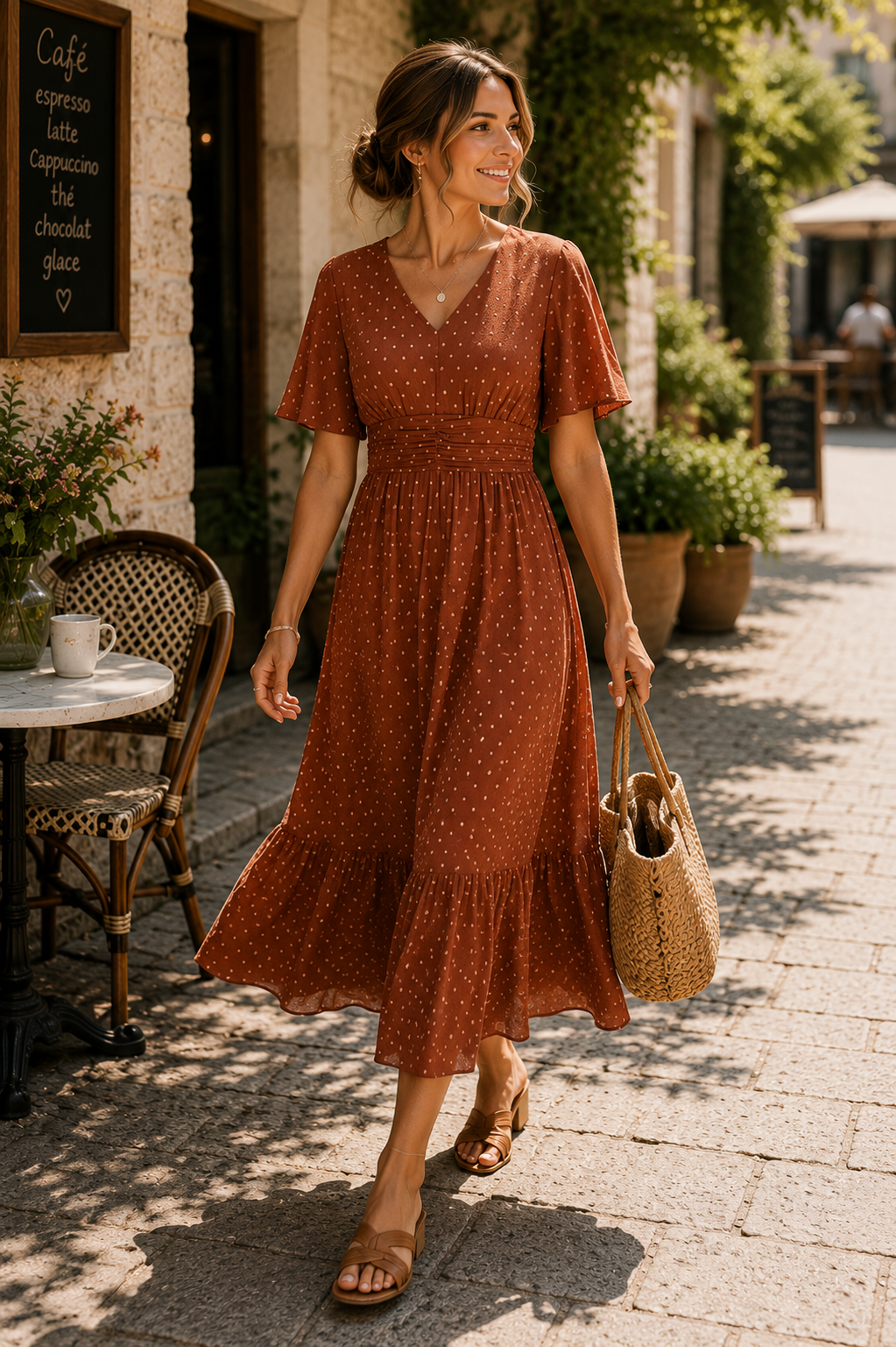 Elina | V-Neck Midi dress