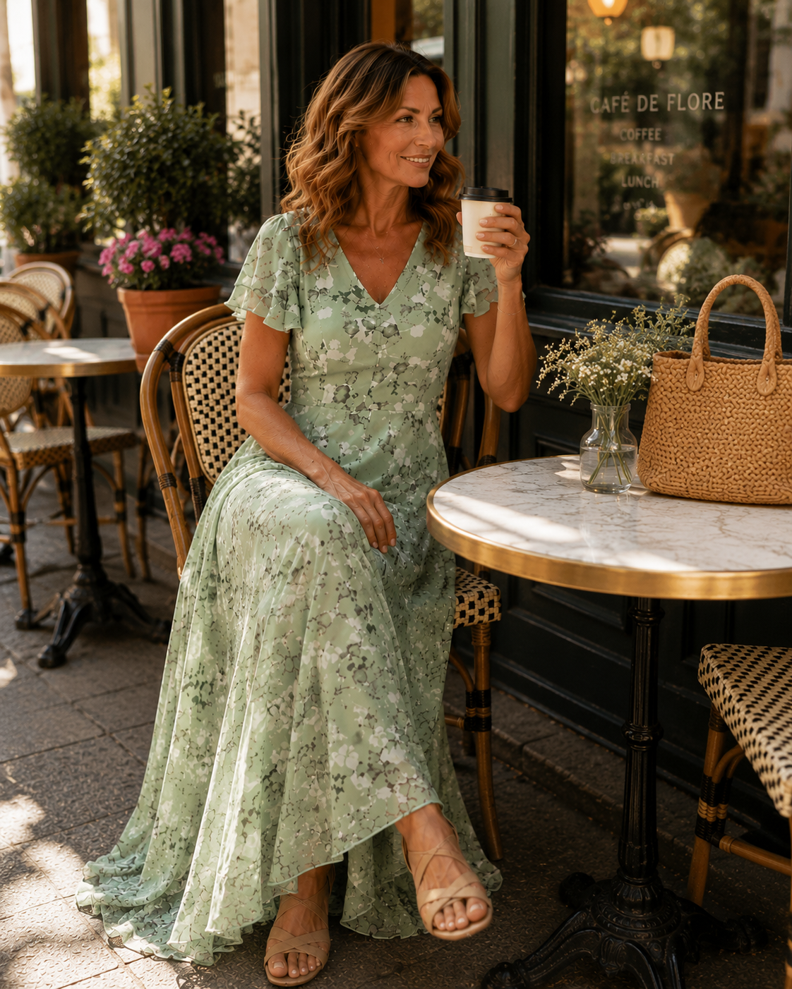Marielle | Floral V-Neck Maxi Dress