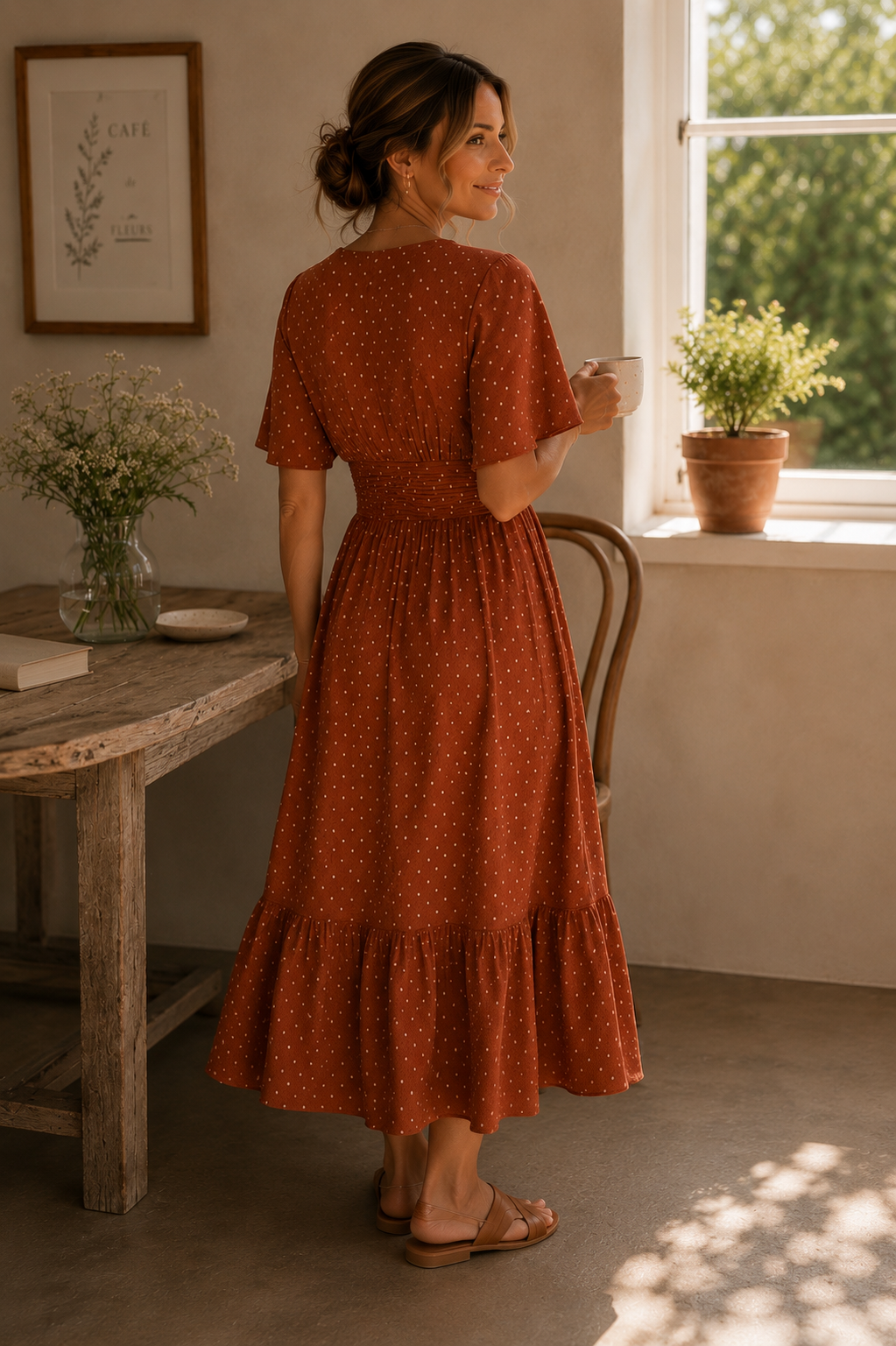Elina | V-Neck Midi dress