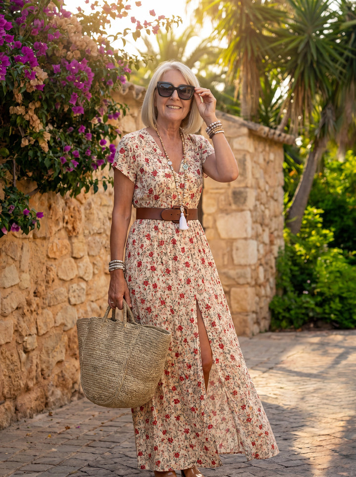 Joselin | Abito Lungo Boho Leggero con Cintura