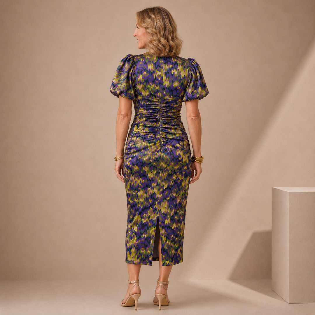 Tora | Abito Midi Floreale Elegante