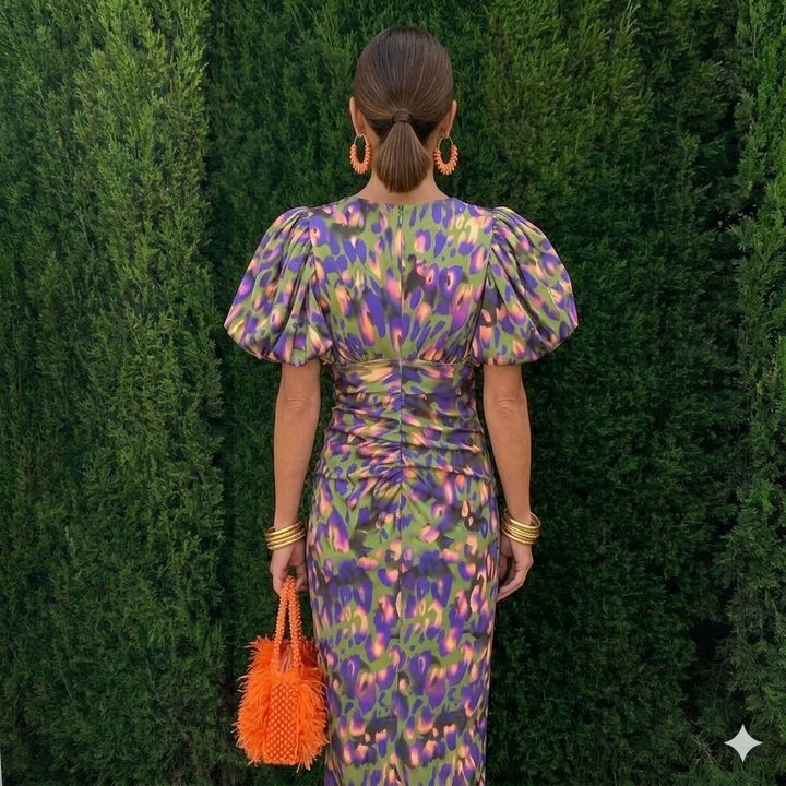 Tora | Abito Midi Floreale Elegante