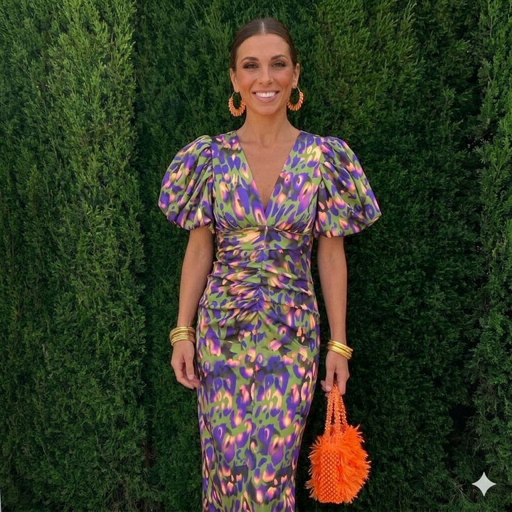 Tora | Abito Midi Floreale Elegante