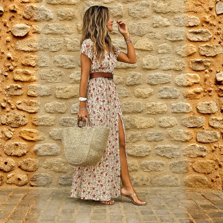 Joselin | Abito Lungo Boho Leggero con Cintura