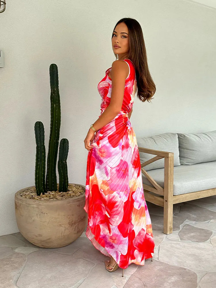 Clara | Elegant One-Shoulder Floral Dress