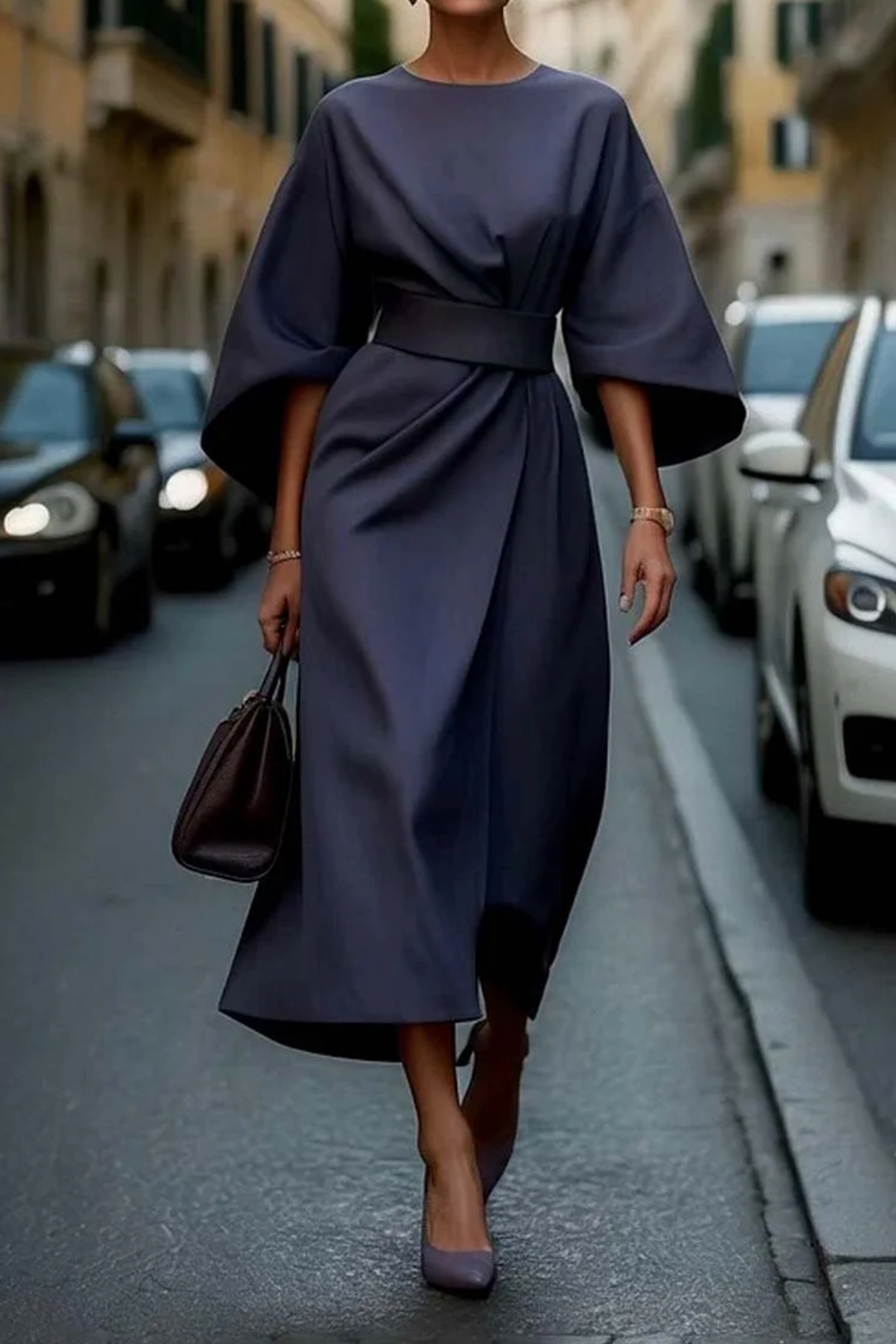 Nerina | Effortless Belted Dress